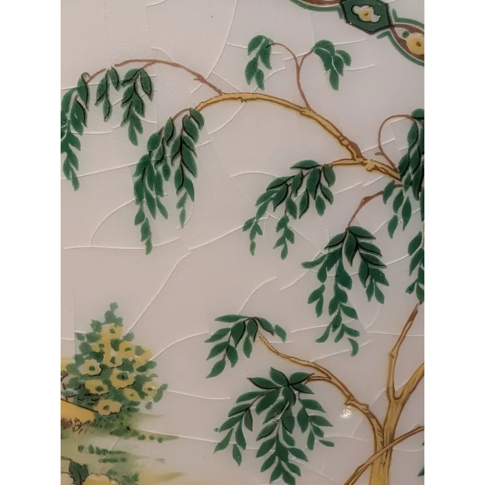 Beautiful Vintage White Crackle Mid-Century Glaze Chinoiserie Pagoda Vase 10